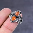 thumbnail image 3 of Natural Carnelian Gemstone Handmade 925 Sterling Silver Jewelry Ring Size 7, 3 of 4