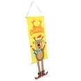 thumbnail image 3 of Bandera colgante de Navidad, bandera navideña para colgar en la pared, bandera navideña para decoración del hogar y jardín, banderas de casa navideñas de alces, parte superior de la línea, 3 of 8