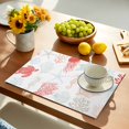 thumbnail image 5 of Placemat Red Coral Turtles Starfish Jellyfish Shells Placemats for Dining Table Sea Creature Washable Table Mats for Party Kitchen Dining Decoration, 5 of 7