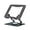Silver Grey, variant on Laptop Stand with 360° Rotating Base, Ergonomic Computer Riser for Desk, Adjutable Height Muti-Angle, Foldable Laptop Mount, Stable Metal Holder Support 10-15.6" Notebook PC, Black
