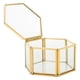 thumbnail image 4 of Hexagon Alloy Jewelry Box For Small Objects Storage Elegant Golden 7X7X4.5CM Jewelry Storage 1Pc, 4 of 5