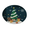 thumbnail image 2 of Alfombra navideña Yyuenw de 23 pulgadas, redonda, con dibujos animados, para decoración del hogar, con diseño de árbol de Navidad, suave, blanca, para sala de estar, comedor, dormitorio, decoración, 2 of 5