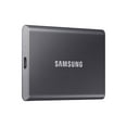 thumbnail image 1 of SAMSUNG T7 SSD portátil, unidad de estado sólido externa de 2 TB, velocidades de hasta 1.050 MB/s, USB 3.2 Gen 2, almacenamiento confiable para juegos, estudiantes, profesionales, MU-PC2T0T/AM, gris, 1 of 5