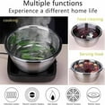 thumbnail image 6 of Gradientiscolor Germany Multifunctional Stainless Steel Basin, Multifunction Stainless Steel Basin, Stainless Steel Shredding & Drainage Chopping Basin with Grater,Strainer and Drain Baske (11.02in), 6 of 7