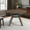 thumbnail image 2 of GZXS Round Dining Table with Oak Finished MDF Top, Sturdy Rubber Wood Legs, and Open Shelf, 47.24-Inch Modern Kitchen Table for Family and Restaurant Use, 2 of 7