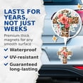 thumbnail image 4 of (2 Pack) Leopard Cross Print with Flowers - Christian Faith Magnets - Jesus Christ Magnet - 5" On Longest Side - Premium Magnet - for Cars, Refrigerators, Toolboxes, Lockers - Made in USA - MAG0435, 4 of 7