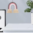 thumbnail image 4 of Chic bohemio macramé arcoíris para colgar en la pared tejido arcoíris colorido borla cuerda tapiz decoración artesanía regalo para habitación D Baoblaze tapiz de arco iris de macramé, 4 of 8