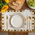 thumbnail image 4 of Sunflowers Placemats Set of 4, Vintage Bee You Are My Sunshine Retro Placemats for Dining Table, Place Mats for Kitchen Tabletop, Waterproof Wipeable Dining Table Mats Set, 4 of 9