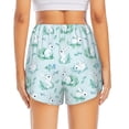 thumbnail image 3 of Picia Rabbit And Dragonfly Pattern Women's 2 in 1 Athletic Running Shorts High Waisted Workout Casual Gym Sweat Shorts with Comfy Liner Zipper Pockets-Small, 3 of 9