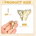 thumbnail image 2 of 4Pcs Vintage Brass Corner Protector 1.2 Inch Triangle Safety Guards Metal Corner Protector (Brass Yellow), 2 of 7