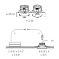 thumbnail image 3 of Dals Lighting Gbr35-Cc-Duo Revolve Duo 3-1/2" Integrated Led Adjustable Canless Recessed, 3 of 5