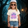 thumbnail image 2 of Staki Kids Halloween Shirts Girls Toddler Halloween Shirt Girls Halloween T-Shirts for Kids Clothes Short Sleeve Cotton Tee(Beige,9-10 Years), 2 of 5
