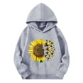 thumbnail image 2 of HAOTAGS Girls Long Sleeve Halloween Hoodies, Cute Printed Crewneck Pullover Sweatshirt Tops Gray Size 11, 2 of 7