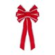 thumbnail image 2 of Decoración de lazo de cola de golondrina roja con cinta de terciopelo | Adorno de tela de flocado | Decoración navideña para el hogar | Adorno de alambres colgantes | 1 Pieza | Múltiples tamaños, 2 of 6