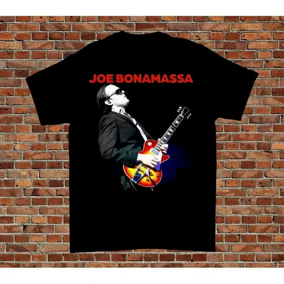 Joe Bonamassa guitar short sleeve cotton black all size shirt