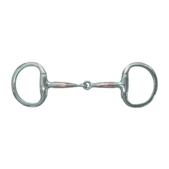 Jacks 20139-5 Stainless Steel Copper Overlay Eggbutt Snaffle Bit - 5 in.