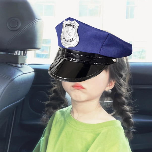 Gorra De Policía Infantil – Accesorio De Disfraz Para Niños Y Niñas, Talla 54 Cm