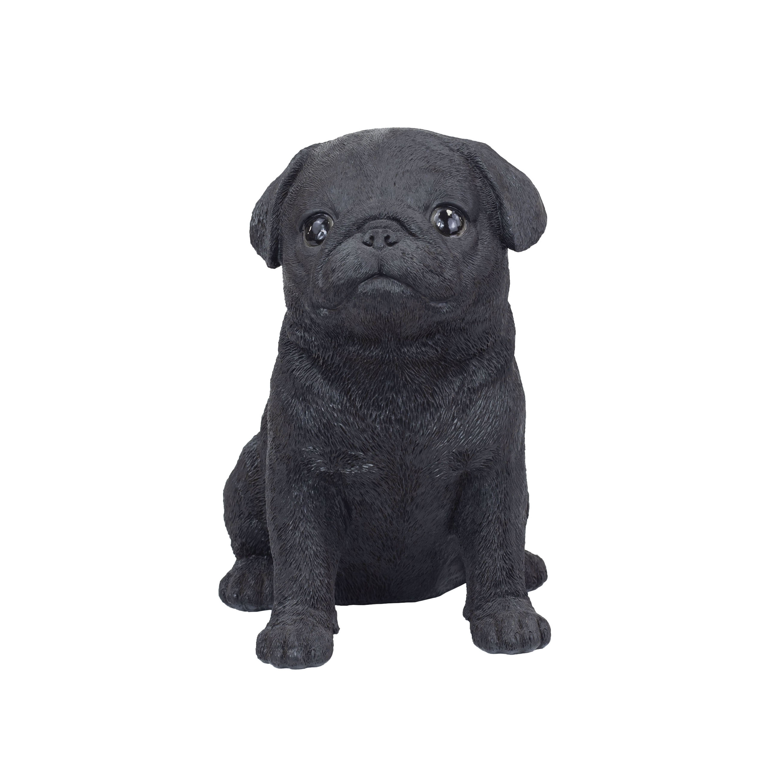 SOREAL Black Baby Pug | Handpainted Decorative Puppy Statue for Home & Garden Decor | Premium Polyresin Dog Statue | Gift for Dog Lovers | Weather-Resistant Indoor/Outdoor Decor