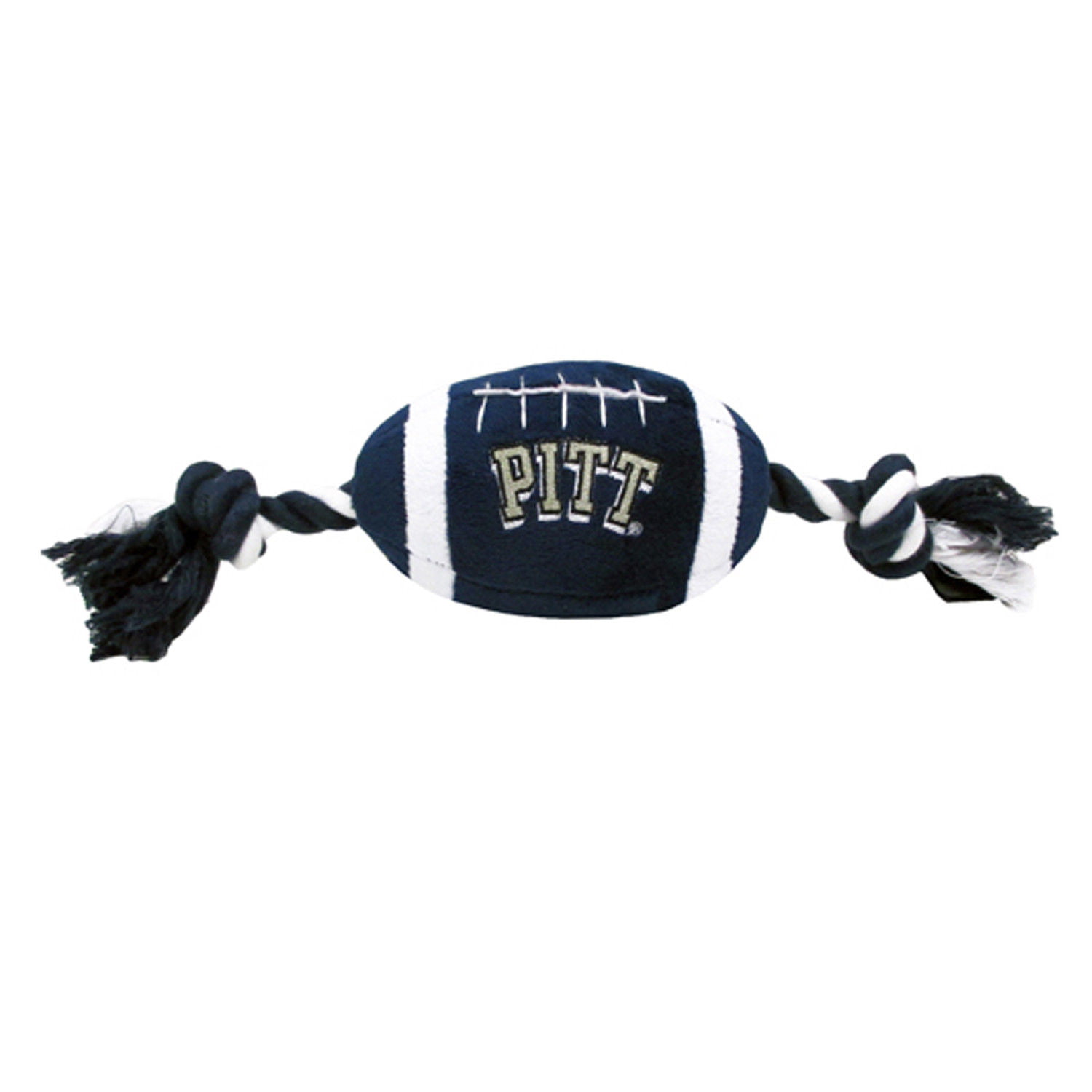 Pets First NCAA Plush Football Rope Toy for Dogs & Cats Chewy & Squeaky! Soft