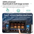 thumbnail image 4 of Riwesomey Radio Estéreo con pantalla táctil de 5 pulgadas para coche, Bluetooth, HD, FM, USB, AUX, compatible con con cable y Android Auto con Combinaciones de reproductor de DVD/TV para coche, 4 of 6