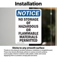 thumbnail image 3 of (2 Pack) No Storage Of Hazardous Or Flammable OSHA Notice Sign, 3 of 7