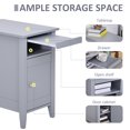 thumbnail image 4 of HOMCOM Narrow Side Table, Accent End Table with Pull-out Tray, Open Shelf, 4 of 10