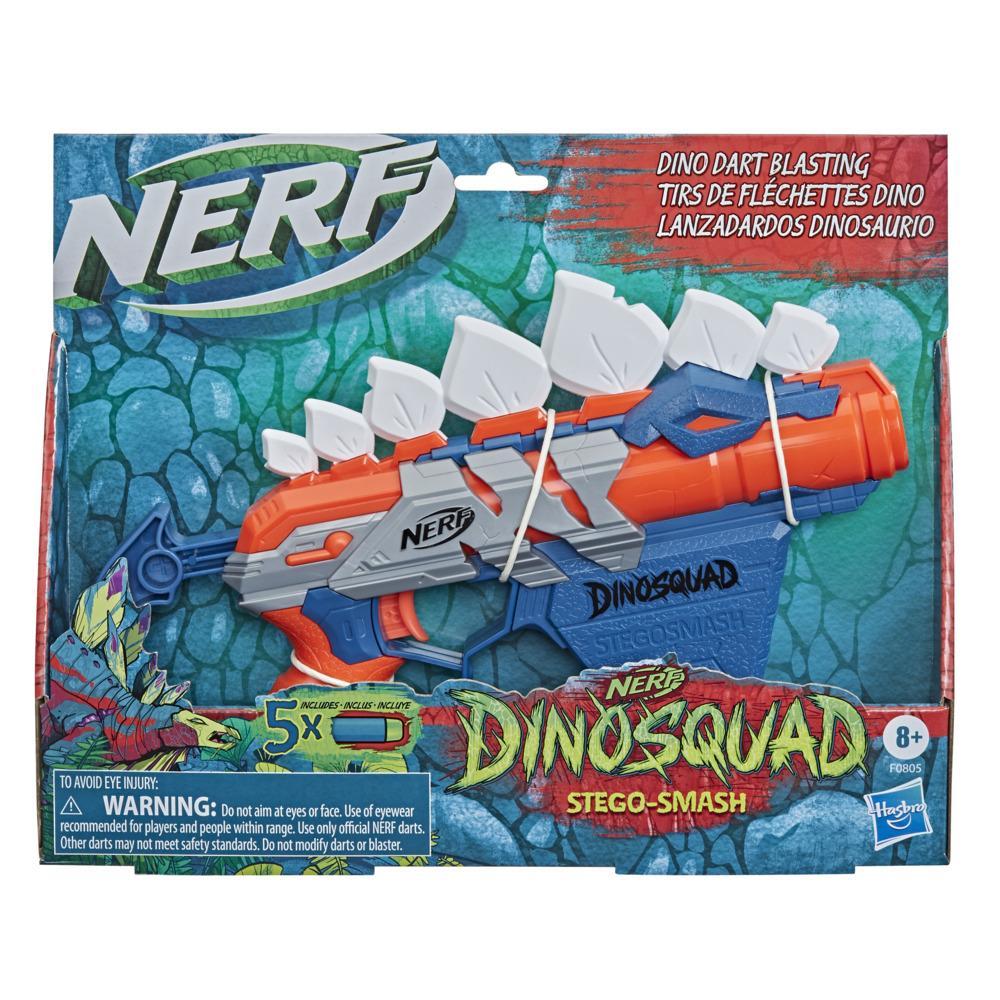 Nerf DinoSquad Stegosmash Dart Blaster, 4-Dart Storage, 5 Official Nerf Darts, Dinosaur Design, Stegosaurus Spikes - image 3 of 7
