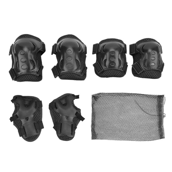Equipo de protección de patinaje ajustable, 6 piezas/juego de patines de ruedas, kit de protección, protector de rodilla y codo, diseño de última generación Jadeshay A