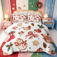 thumbnail image 2 of Manfei Xmas Holiday Season Quilt King,Cute Santa Hat King Coverlet Set,3 Pieces,1 Bedspread and 2 Pillowcases, 2 of 7