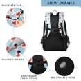 thumbnail image 4 of FORMRS Unisex School Backpack 17" Student Travel Bag with Laptop Compartment, Light Blue Checkered Heart, 4 of 7