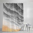 thumbnail image 4 of Ocean Waves Shower Curtain, 72" x 72", Abstract Gradient Orange Gray Waves Beach Waterproof Bathroom Curtain Washable Shower Curtain Set with 12 Hooks, 4 of 8