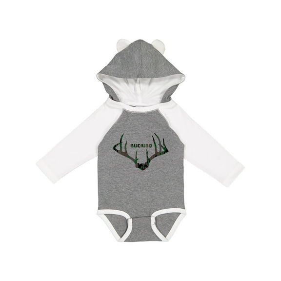 Inktastic Buck:30 in Camo Boys or Girls Long Sleeve Baby Bodysuit
