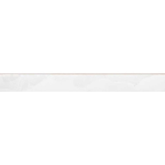 The Tile Life Geo Lush 3" x 24" Onyx Look White Polished Porcelain Bullnose Tile