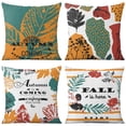 thumbnail image 1 of Autumn Is Coming Enjoy This Time Throw Pillow Covers Set Of 4, Linen Autumn Decorative Cushion Covers Linen Study Sofa Cushion Cover, 1 of 5