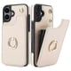thumbnail image 1 of Funda para iPhone 16 Plus con tarjetero, soporte y cubierta para teléfono de PU+TPU con correa para el hombro., 1 of 5
