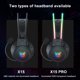 thumbnail image 3 of Matsuzay Auriculares USB impermeables con cable, auriculares ajustables para juegos en casa, auriculares con reducción de ruido para ordenador Cables de audio/vídeo Negro X15, 3 of 8