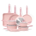 thumbnail image 1 of Juego de utensilios de cocina JEETEE Pink Antiadherente Induction 23 piezas con granito, 1 of 9