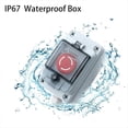 thumbnail image 4 of Botón de Parada de Emergencia Industrial, Interruptor de Apagado Eléctrico, IP67 Resistente Al Agua para Construcción, Fábricas o Exteriores., 4 of 7