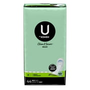 U by Kotex Clean & Secure Maxi Pads, Heavy Absorbency, 44 Count