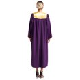 thumbnail image 2 of Raenseen Robe de Choeur Unisexe de Luxe Col en V Manches Longues Robe de Docteur Costume de Juge Robe de Collation des Grades Violette S, 2 of 7