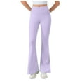 thumbnail image 2 of HongQid Flare Leggings for Women Tummy Control Flared Leggings No Front Seam Yoga Pants Women High Waisted Bell Bottoms, 2 of 5
