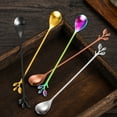 thumbnail image 3 of COMIART 15 - piece Set of Stainless - Steel Creative Leaf Coffee Spoons, Long - handle Honey Stirring Spoons and Bird's Nest Spoons, 3 of 19