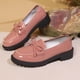 thumbnail image 5 of Xucatan Women's Patent Leather Tassel Loafers, Chunky Sole Slip-On Flat Shoes, Classic British Style Casual Shoes for Women, Plus Size Uniform Shoes Gift, 5 of 7