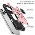 thumbnail image 7 of Hotpom for iPhone 17 Pro Case with 2 Pack Privacy Screen Protector Dual Layer Rugged Durable Shockproof Protection with 360° Rotating Stand, Pink, 7 of 7