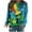 Blue, variant on QIPOPIQ Women's Long Sleeve Sweatshirts St. Patrick's Day T Shirts Classic Sweatshirt Shamrock T Shirt Green Shirt Tops St Patricks Day Shirts Round Neck Loose Holiday Shirts Graphic Tees Deals