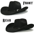 Cowboy Hat for Women and Men with Shapeable Wide Brim Felt Cattleman