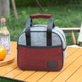 thumbnail image 1 of Bolsa de almuerzo con aislamiento térmico | Repelente al agua de tela Oxford | Forro de papel de aluminio | Enfriador portátil de gran capacidad | Bolsa de Alimentos Multiusos | 9.1 x 5.5 x 8.3, 1 of 6