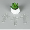 thumbnail image 3 of Traceease 3" inches Cross Shape With Hole Clear Acrylic Ornament Blank Transparent Keychain Pendantsfor DIY Crafts Projects - Pack of 25, 3mm Thickness - OL, 3 of 7