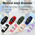 thumbnail image 2 of xianyou-Medical Alert Bracelet for Women Men, Adjustable Medical Alert ID Wristband for Diabetic D.N.R Pacemaker Epilepsy, 2 of 4