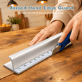 12 Inch Aluminum Safety Ruler with Finger Guard, Heavy Duty Metal ...